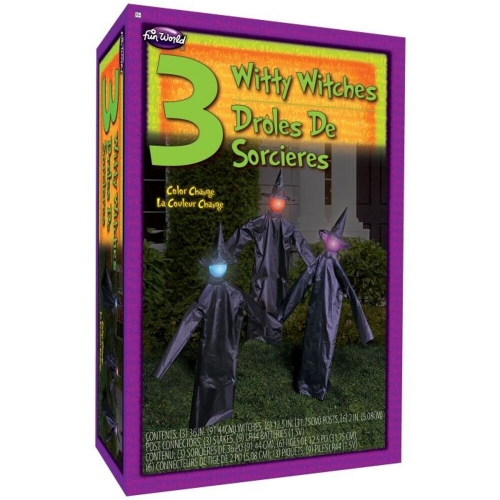 Witches with Lights 90cm Pk 3 LIMITED STOCK