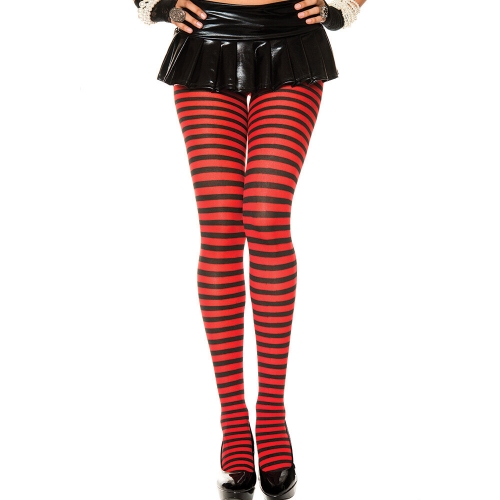 Tights Striped Black and Red Ea