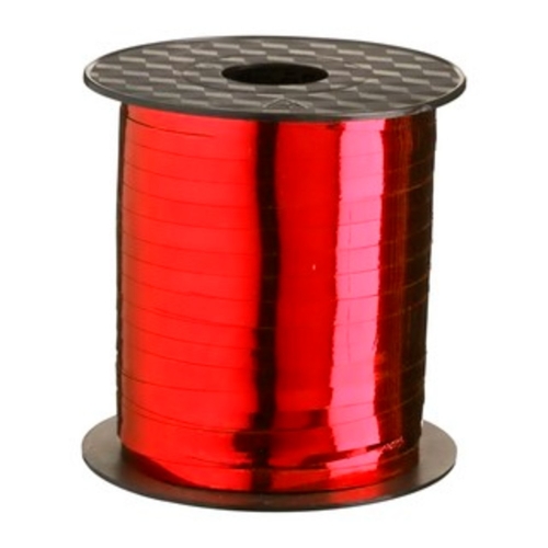 Curl Metallic Red Ribbon 250m Ea