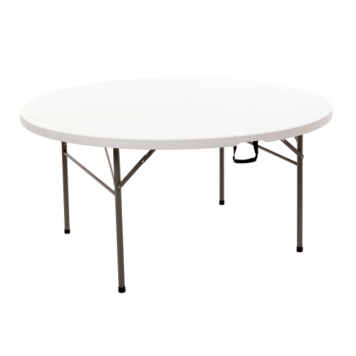 Table Round 1.5m White Plastic For HIRE (Seats 8) Ea