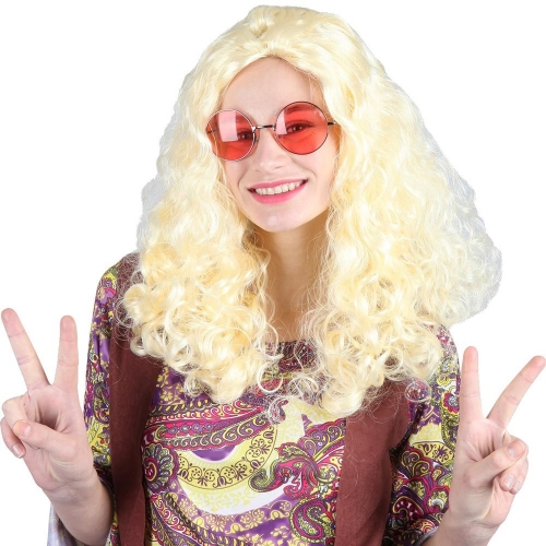 Wig Hippie Curly Blonde Ea