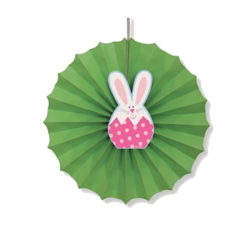 Easter Bunny Decorative Fan 30cm ea