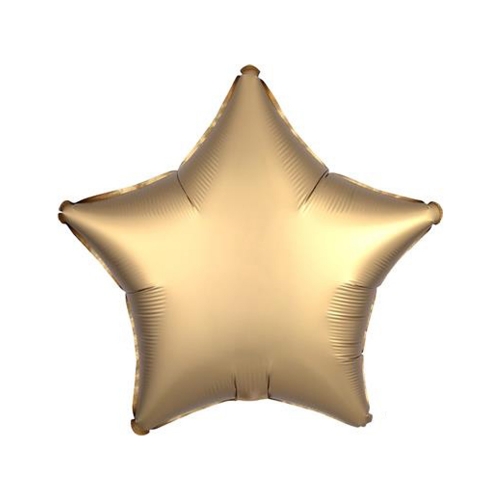 Balloon Foil 45cm Star Satin Luxe Gold Sateen Ea