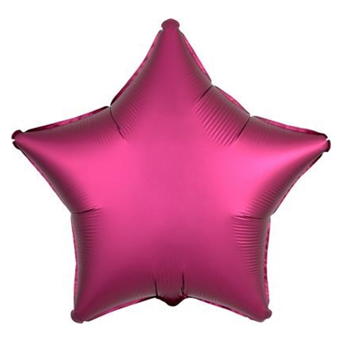 Balloon Foil 45cm Star Satin Luxe Pomegranate Ea