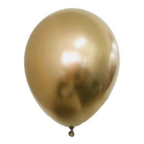 Balloon Latex 28cm Premium Chrome Gold pk 25
