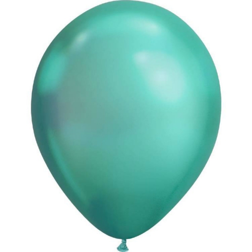 Balloon Latex 28cm Premium Chrome Green pk 25