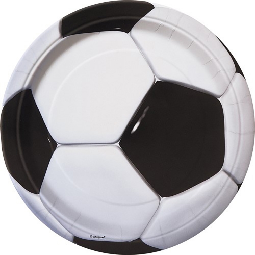 Soccer Plate 21.9cm pk 8