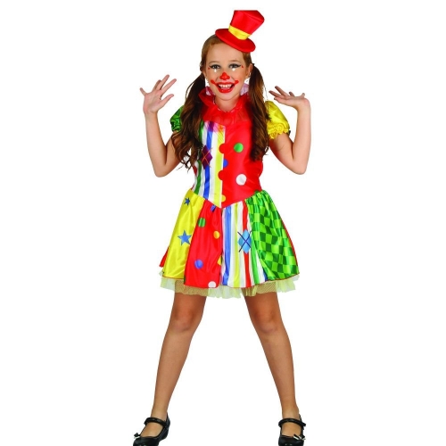 Costume Clown Girl Child Large Ea