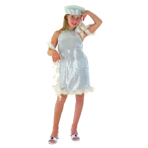 Costume Flapper Silver Child Medium Each