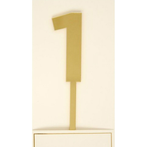 Cake Topper Number 1 Gold Acrylic EA