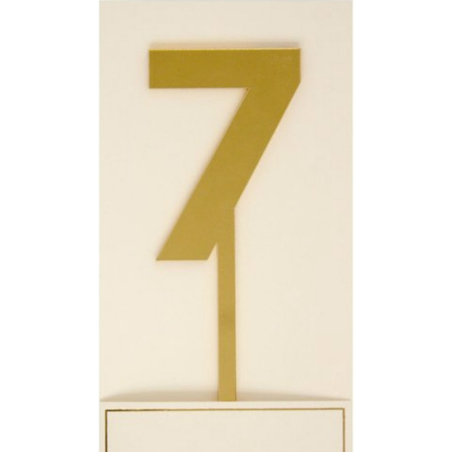 Cake Topper Number 7 Gold Acrylic EA
