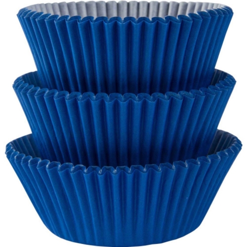 Baking Cups Blue 50x35mm Pk 75