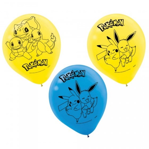Pokemon Latex Balloon 28cm Pk 6