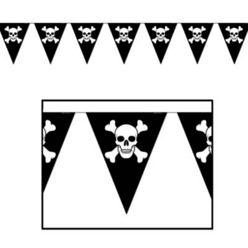 Pirate Jolly Roger Pennant Banner 3.6m Ea