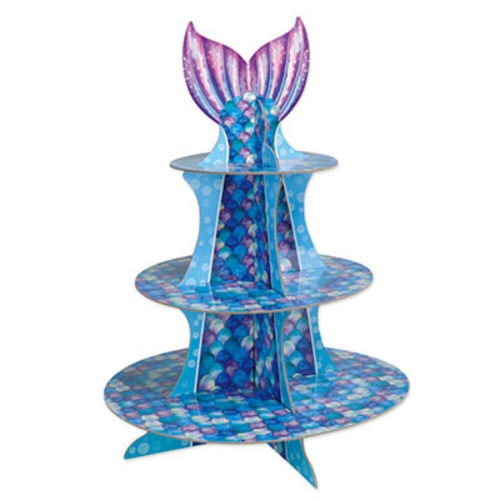 Mermaid Cup Cake Stand 40cm Ea