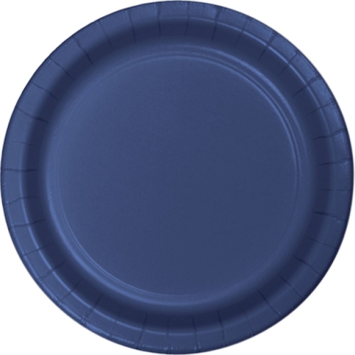 Plate Paper 22cm Navy Blue pk 18 CLEARANCE