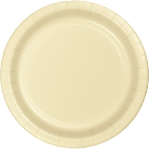 Plate Paper 17cm Ivory pk 18 CLEARANCE