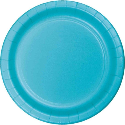Plate Paper 17cm Bermuda Blue pk 18 CLEARANCE