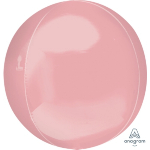 Balloon Foil Orbz Pastel Pink 38cm x 40cm Ea
