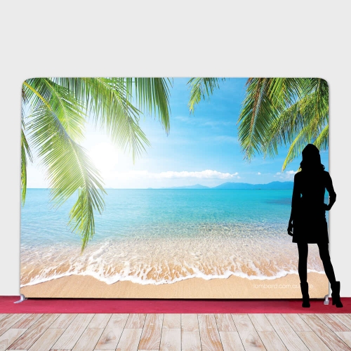 Lombard Vivid Backdrop Beach with Sand 2.28m x 2.92m Hire