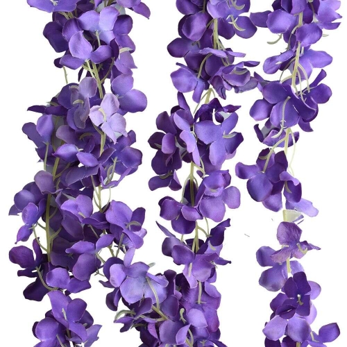 Frangipani Garland with Purple Flowers 2m Ea