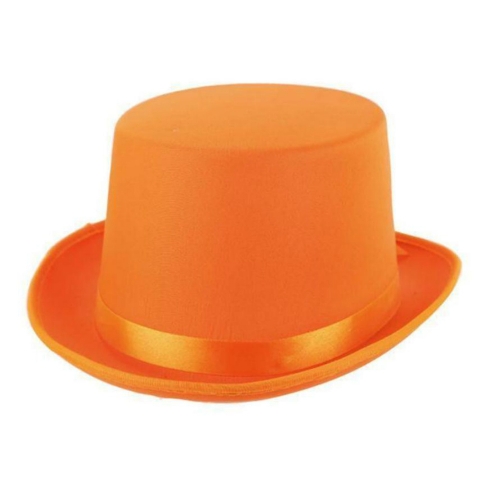 Hat Top Orange Satin Ea