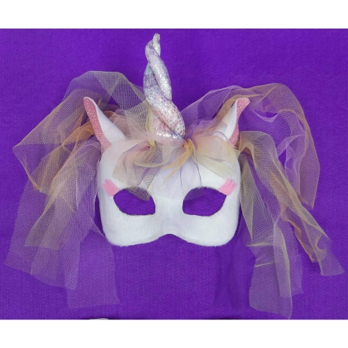 Animal Mask and Tail Set Unicorn Deluxe Ea