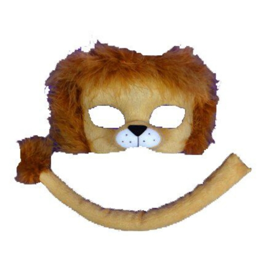 Animal Mask and Tail Set Lion Deluxe Ea