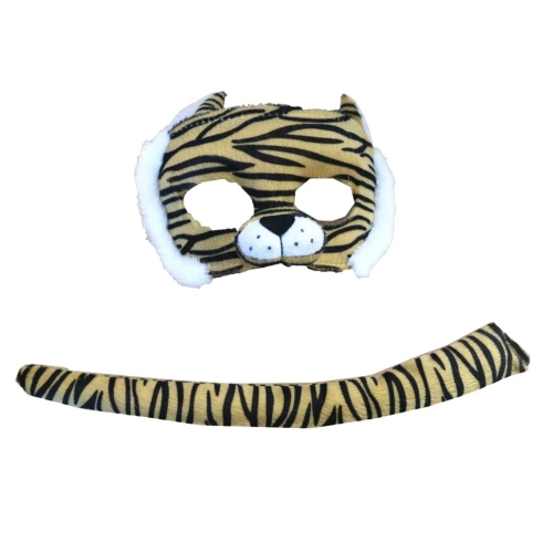 Animal Mask and Tail Set Tiger Deluxe Ea