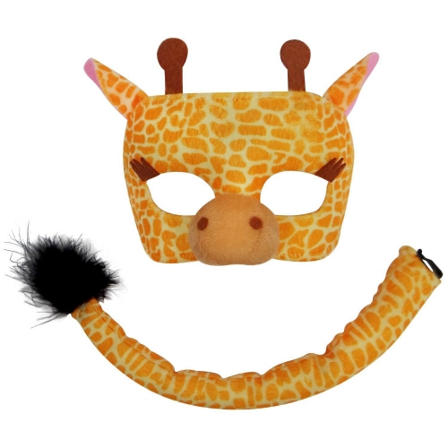 Animal Mask and Tail Set Giraffe Deluxe Ea