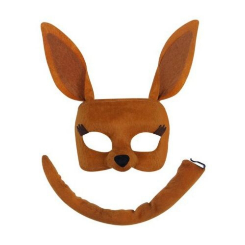 Animal Mask and Tail Set Kangaroo Deluxe Ea