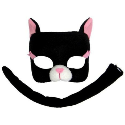 Animal Mask and Tail Set Cat Deluxe Ea