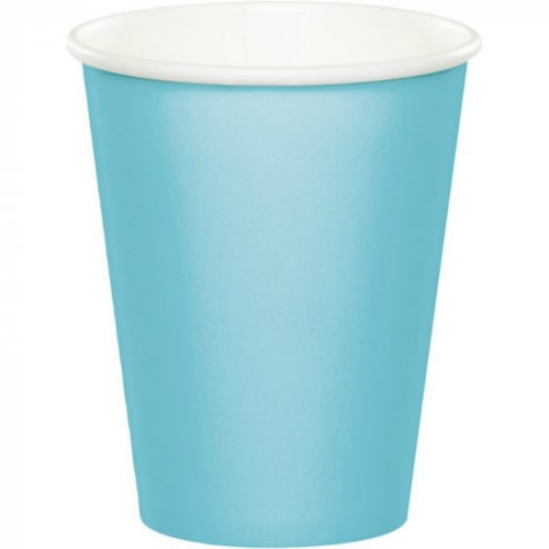 Cup Paper 9oz Pastel Blue pk 24 CLEARANCE