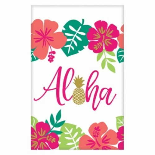 Luau Aloha Tablecover Paper 137x243cm Ea