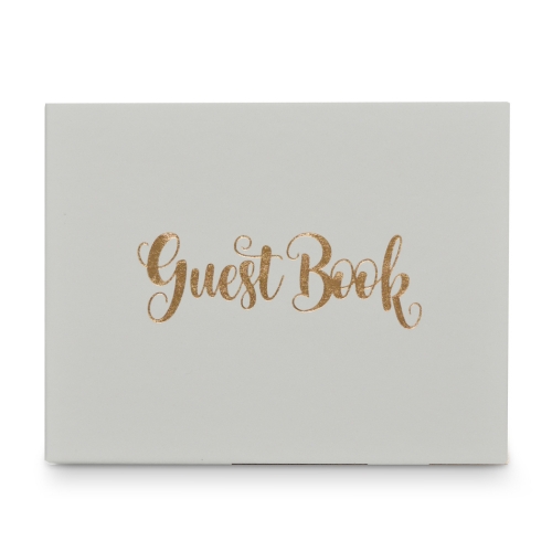 Guest Book White & Rose Gold Ea