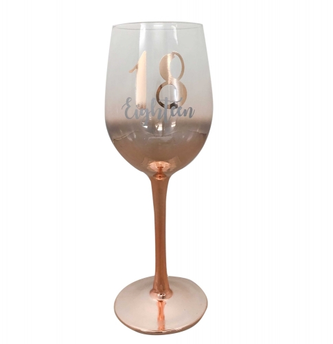 Champagne Glass 18th Rose Gold Ombre Ea
