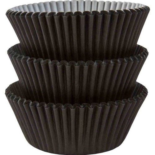 Baking Cups Black 50x35mm Pk 75