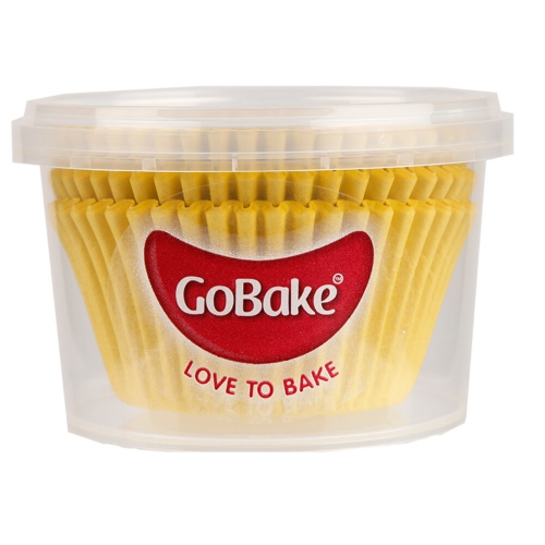 Baking Cups Yellow 50x35mm Pk 72 LIMITED STOCK
