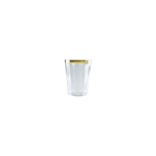 Deluxe Tumbler Glass Gold Rim Pk 6