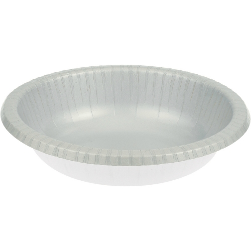 Bowl Paper 590ml Silver Pk 20 LIMITED STOCK
