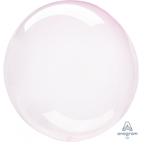 Balloon PVC Crystal Clearz Pink 45cm-56cm Ea