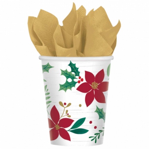 Christmas Wishes Cup 266ml Pk 8 CLEARANCE