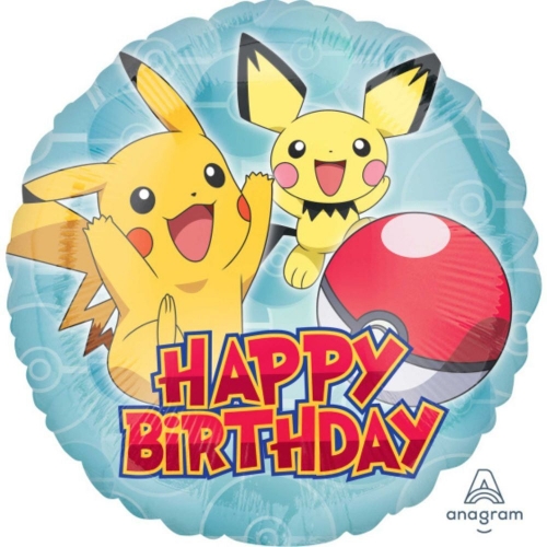 Balloon Foil 45cm Pokemon Happy Birthday Ea