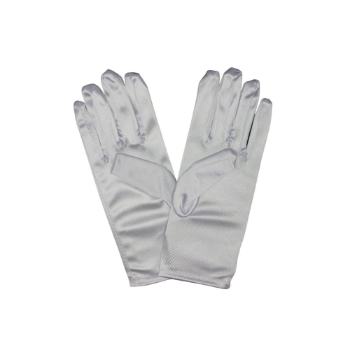 Gloves Short White Satin ea