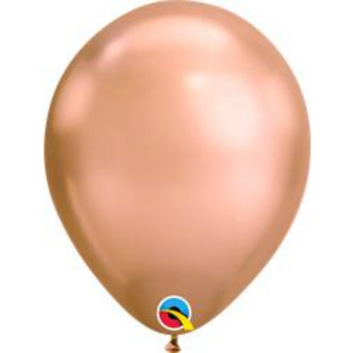 Balloon Latex 28cm Premium Chrome Rose Gold pk 25