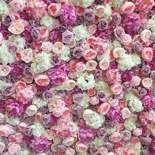 Backdrop Flowers with Artifical Mixed Flowers 2.4m x 2.4m HIRE