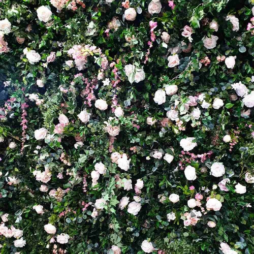 Backdrop Foliage with Artifical Foliage & Mixed Flowers 2.4m x 2.4m HIRE
