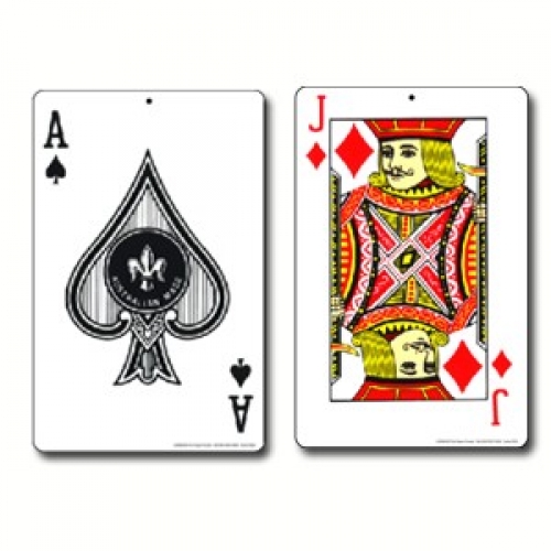 Cut Out Playing Card Ace/Jack 42 x 27cm Ea