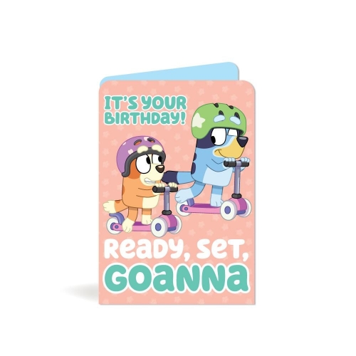 Bluey Birthday Scooter Card Ea CLEARANCE