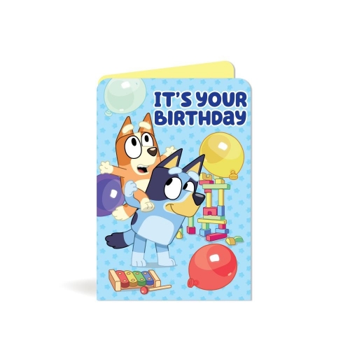 Bluey Birthday Blocks Card Ea CLEARANCE